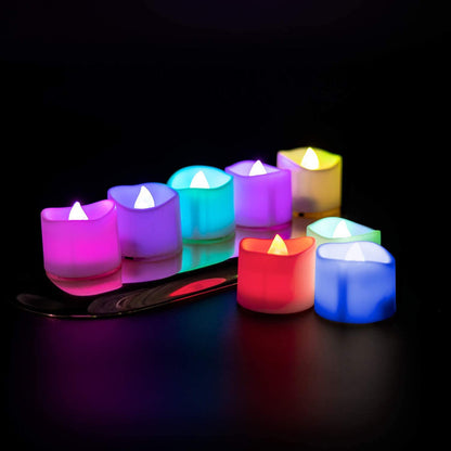 Premium Reusable LED Tea Lights 12 Pack Frosted Flickering Wedding Anniversary Votive Centerpiece Table Settings Eco Friendly
