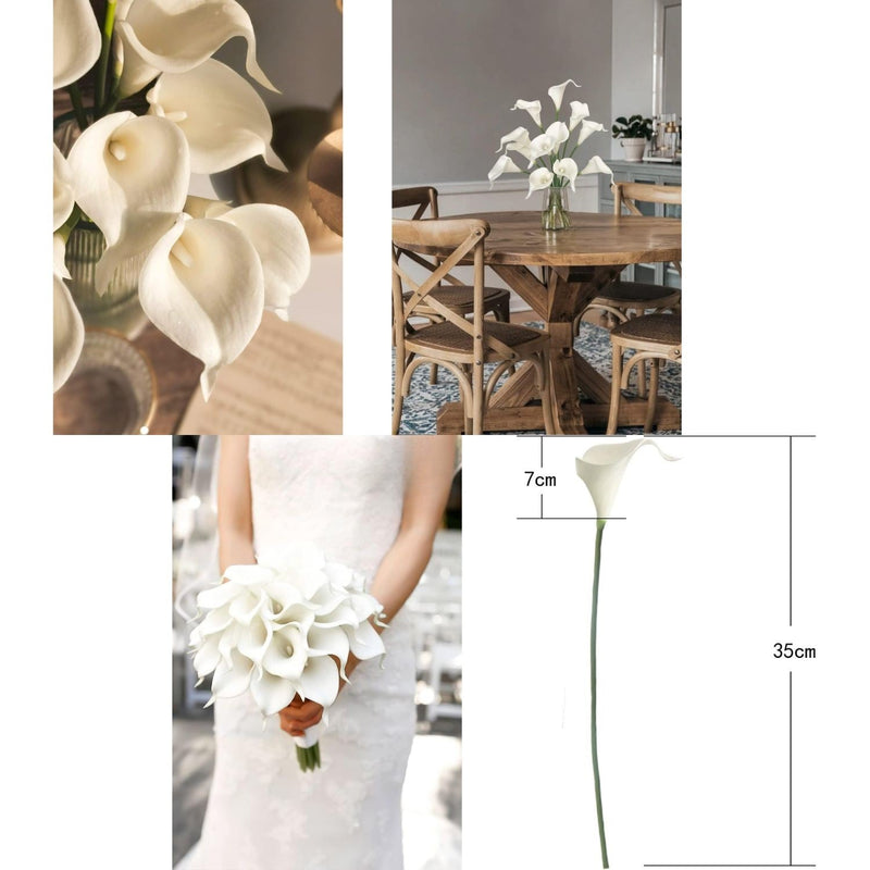 12 Pcs Artificial Calla Lilies Bouquet Stems, 12 Inch Velvety Teal Blue Silk Flowers for Wedding and Home Decor