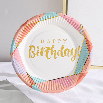 Bulk 60 Pcs Disposable Large Paper Plates for Birthday Parties Picnics Cakes and Desserts for Party Table Settings and Decorations Wholesale