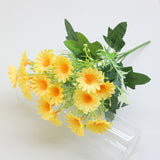 Bulk 13" Artificial Daisy Flowers Bush UV Resistant Fake Flowers for Home Garden Decorations Wholesale