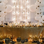 7 Pcs Assorted Artificial Silk Gold, Black, White Pumpkins for Fall Halloween Thanksgiving Tabletop Centerpiece