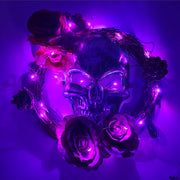 Halloween Skull Light Up Wreath 16 Inch Artificial Halloween Decoration