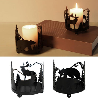 Bulk Christmas Scented Candle Holder with Iron Stand Creative Centerpiece for Dining Table Versatile Holiday Home Decor Wholesale