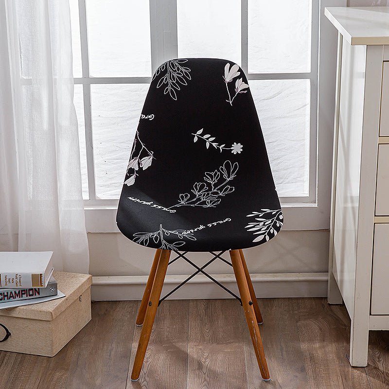 Bulk 2 Pcs Elasticity Shell Chair Covers Irregular Pattern for Restaurant and Living Room Decoration Wholesale