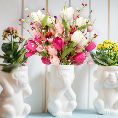 Artificial Tulip & Berry Stems - 6-Pack for Event & Commercial Venue Styling