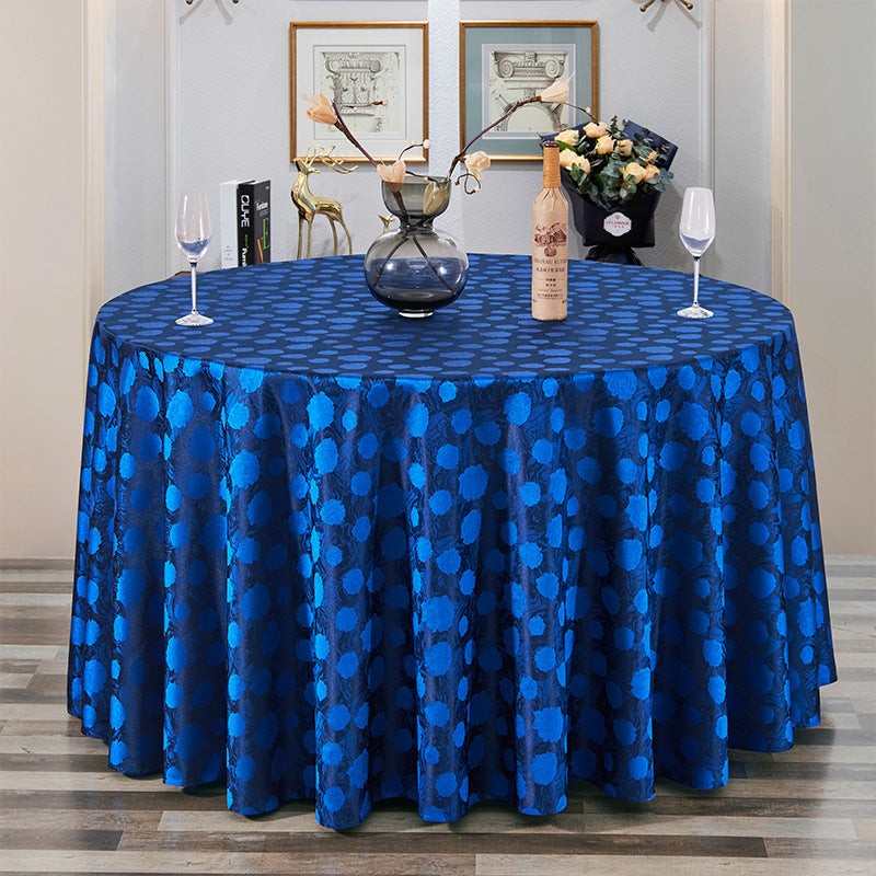 Bulk Jacquard Polyester Round Tablecloth Elegant and Durable Table Cover for Parties and Events Wholesale