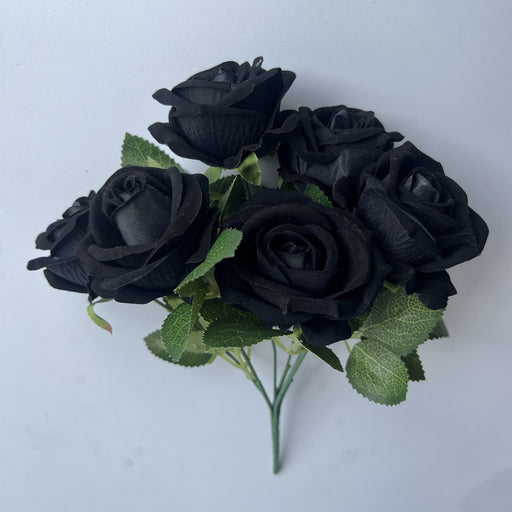50 Pcs 11 Inch 7-Head Faux Velvet Rose Bush Stems Artificial Flowers