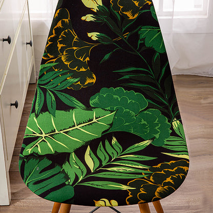 Bulk 2 Pcs Elasticity Shell Chair Covers Irregular Pattern for Restaurant and Living Room Decoration Wholesale