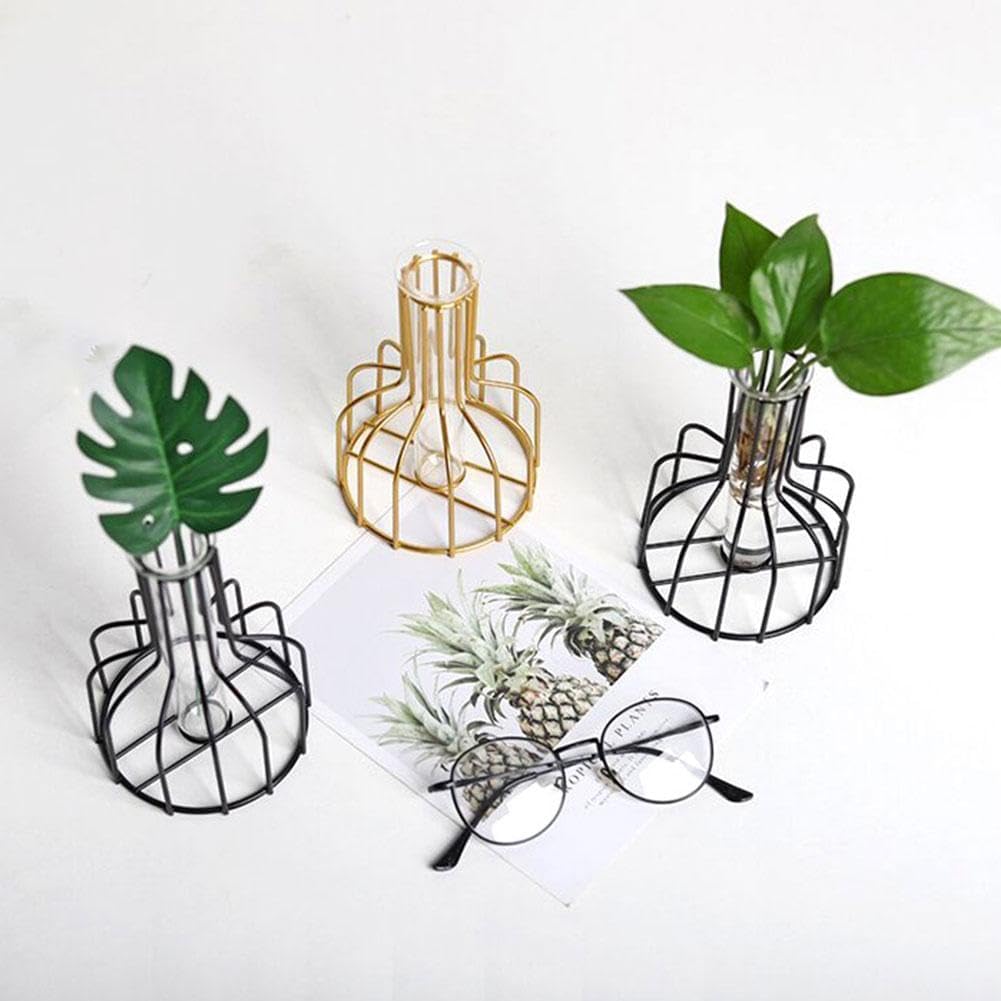 Bulk Geometric Metal Vase Centerpiece for Home Decor – Hydroponic Plant Stand for Weddings and Home Decorations Wholesale