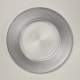 Bulk 13 Inch Creative Glass Charger Plates with Gold Trim Stylish Dinner Plates for Steak Salad and Dessert Wholesale