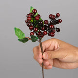 Clearance Bulk 11" Christmas Picks Artificial Holly Berries Stems Wholesale