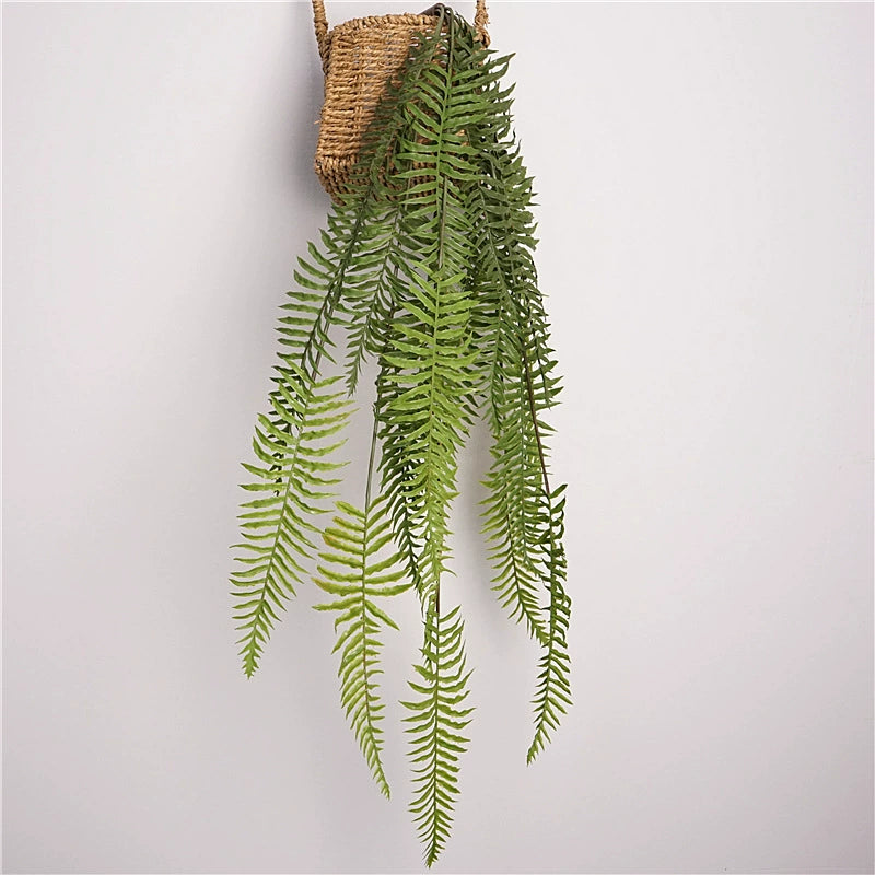 38.6" Hanging Artificial King Fern Leaves, Faux Ferns for  Decor, Indoor Greenery for (European Style Landscaping) & Tabletop