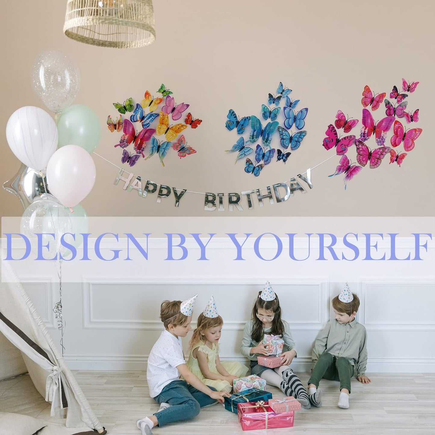 Bulk 24/48 Pcs 3D Butterfly Wall Decor Featuring Magnets, Perfect for Party Decorations Wholesale