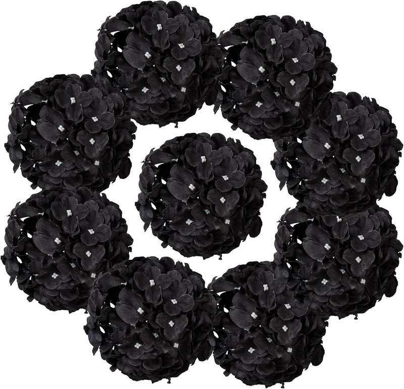 10 Pcs Silk Hydrangea Heads Artificial Flowers Blueberry Blue 4 Inch Realistic for Wedding Home Decor
