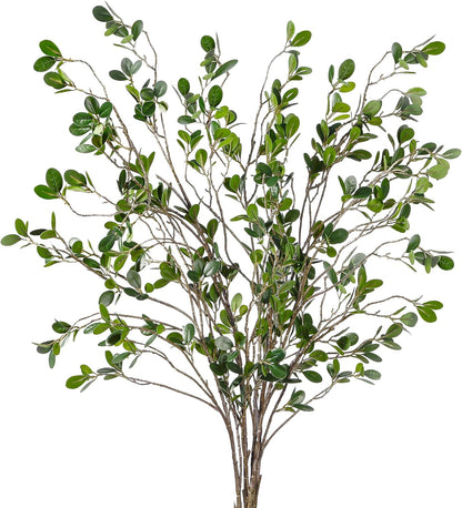 Bulk 2 Pcs Artificial Ficus Branches Eucalyptus Leaf Spray Faux Greenery Stems for Home Office Wedding Vase Decor Wholesale
