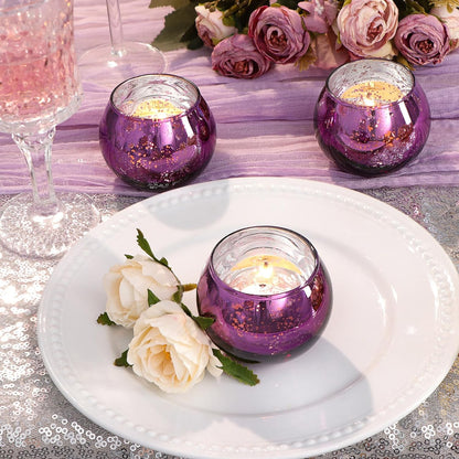Bulk 12 Pcs Shine Bright Electroplated Glass Candle Holders for Weddings Parties Holidays Gifts and Bridal Showers Wholesale