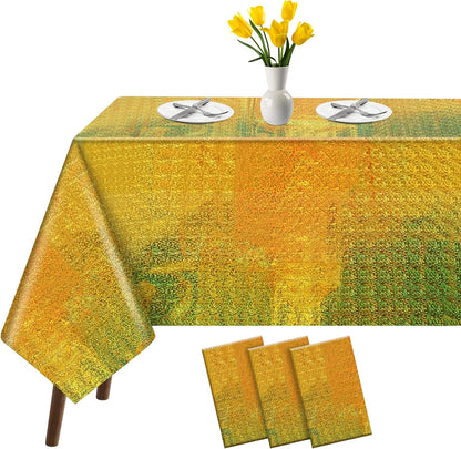 Bulk Vibrant Rainbow Disposable Tablecloth 54x108 Inches Ideal for Birthday Parties Buffets Disco and Mermaid Themed Decor Wholesale