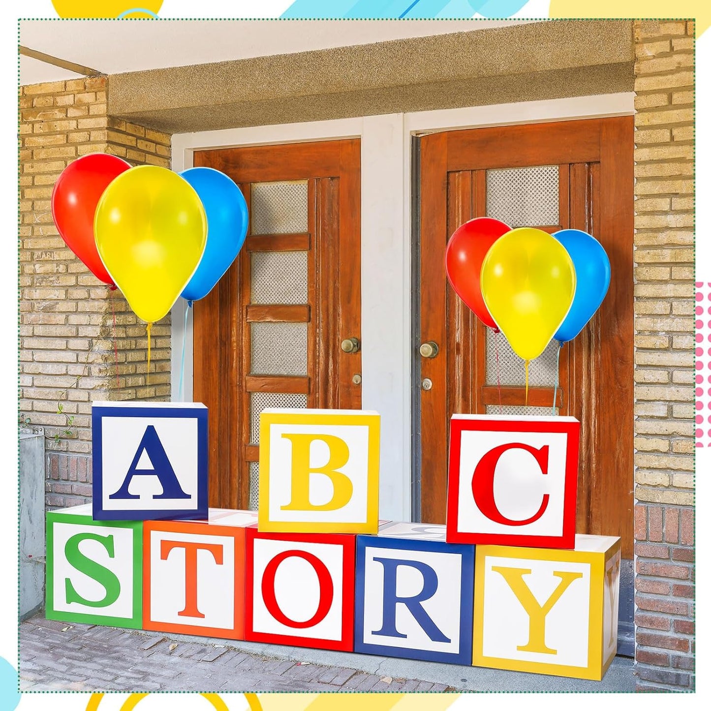 Bulk ABC Alphabet 123 Balloon Box 30x30 Inch School Party Decorations Graduation Birthday and Baby Shower Decor Wholesale