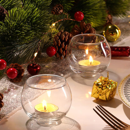 Bulk 12 Pcs Shine Bright Electroplated Glass Candle Holders for Weddings Parties Holidays Gifts and Bridal Showers Wholesale