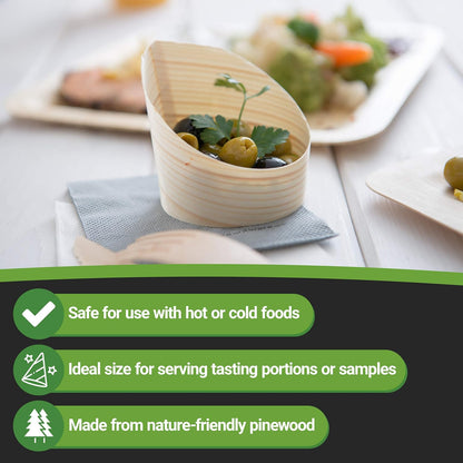 Bulk 100 Pack 4 Ounce Slanted Disposable Dessert Cups for Tasting Hors d'oeuvres Snacks and Appetizers at Weddings Parties and Events Wholesale