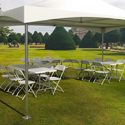 Bulk 6 Pcs Plastic Folding Chairs with Steel Frame Water-Resistant & Portable for Weddings Outdoor Events Office Parties Wholesale