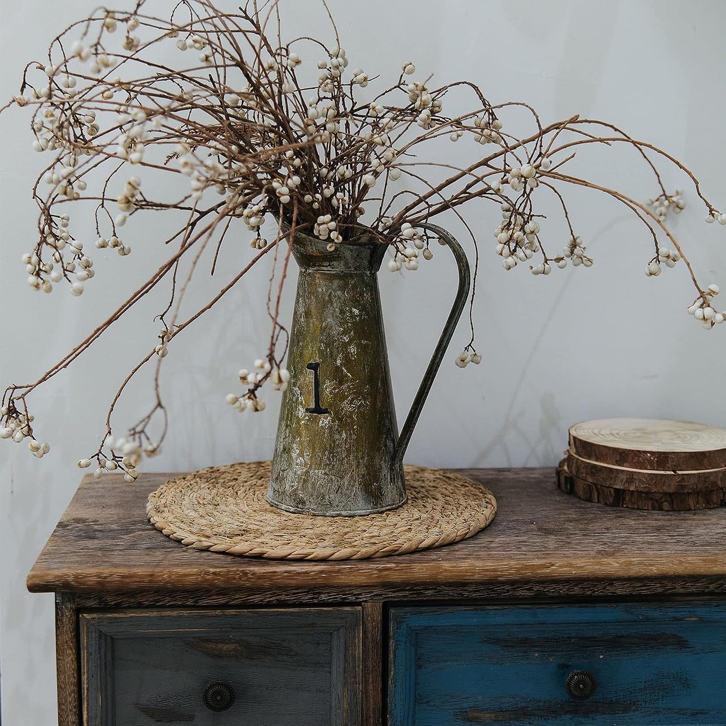 Bulk 10 Pack 12 Inch Round Farmhouse Woven Placemats Rustic Rattan Water Hyacinth Braided Mats for Dining Home Decor Weddings Wholesale