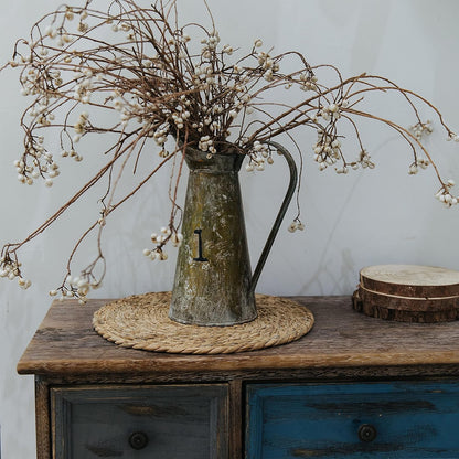 Bulk 10 Pack 12 Inch Round Farmhouse Woven Placemats Rustic Rattan Water Hyacinth Braided Mats for Dining Home Decor Weddings Wholesale