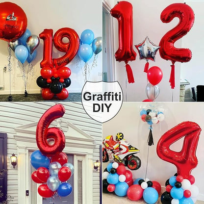 Bulk 32 Inch Foil Number Balloon for Birthday Party Decoration Graduation Celebration Holiday Accessory Decor Wholesale