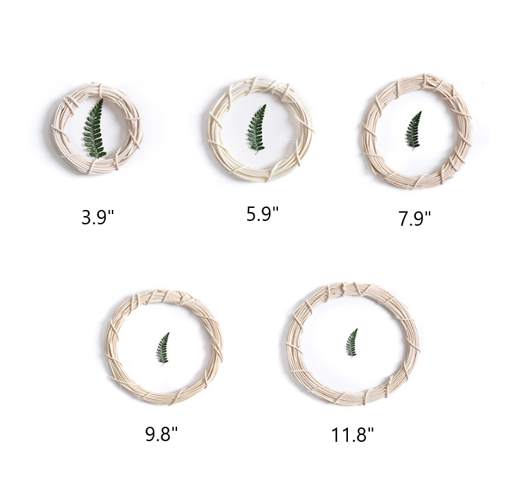 White Wicker Wreath Frame 12 Inch Bulk DIY Craft Accessories