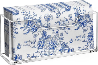 Bulk 10Pcs Acrylic Guest Towel Holder for Bathroom Clear Waterproof Splashing Vertical Napkin Holder for Kitchen Disposable Hand Towel Holder Modern Dining Table Napkin Tray for Home Hotel Office Wholesale