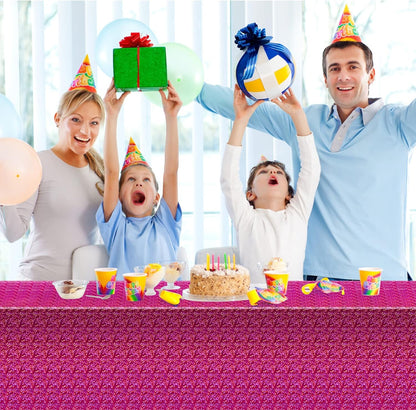 Bulk Vibrant Rainbow Disposable Tablecloth 54x108 Inches Ideal for Birthday Parties Buffets Disco and Mermaid Themed Decor Wholesale