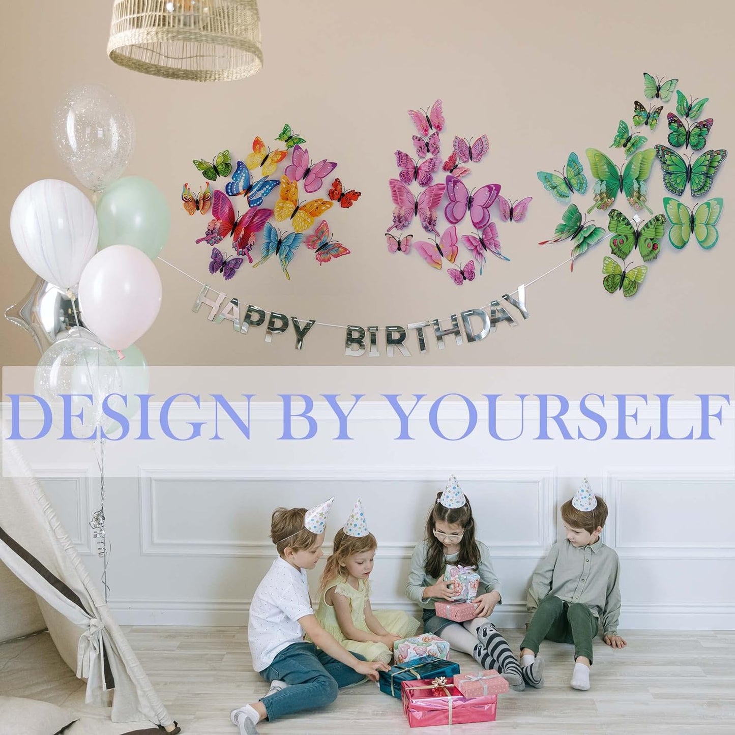 Bulk 24/48 Pcs 3D Butterfly Wall Decor Featuring Magnets, Perfect for Party Decorations Wholesale