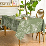 Bulk Spring Fern Tablecloth 60×84 Inch Rectangular Green Plants Washable Cover for Party Picnic Decor Wholesale