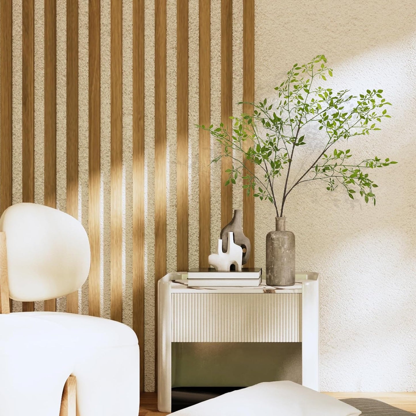 Artificial Nandina Stems, 43.3" Tall Faux Greenery Branches for Venue Styling & Event Decor