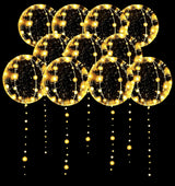 Bulk 10 Pcs 20 Inch LED Light Up Balloons Illuminate Your Celebration Perfect Decoration for Valentines Day Halloween Christmas Weddings and Birthday Parties Wholesale