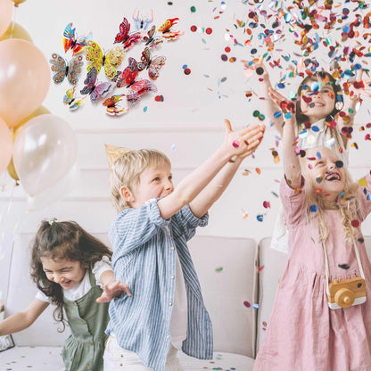 Bulk 24/48 Pcs 3D Butterfly Wall Decor Featuring Magnets, Perfect for Party Decorations Wholesale