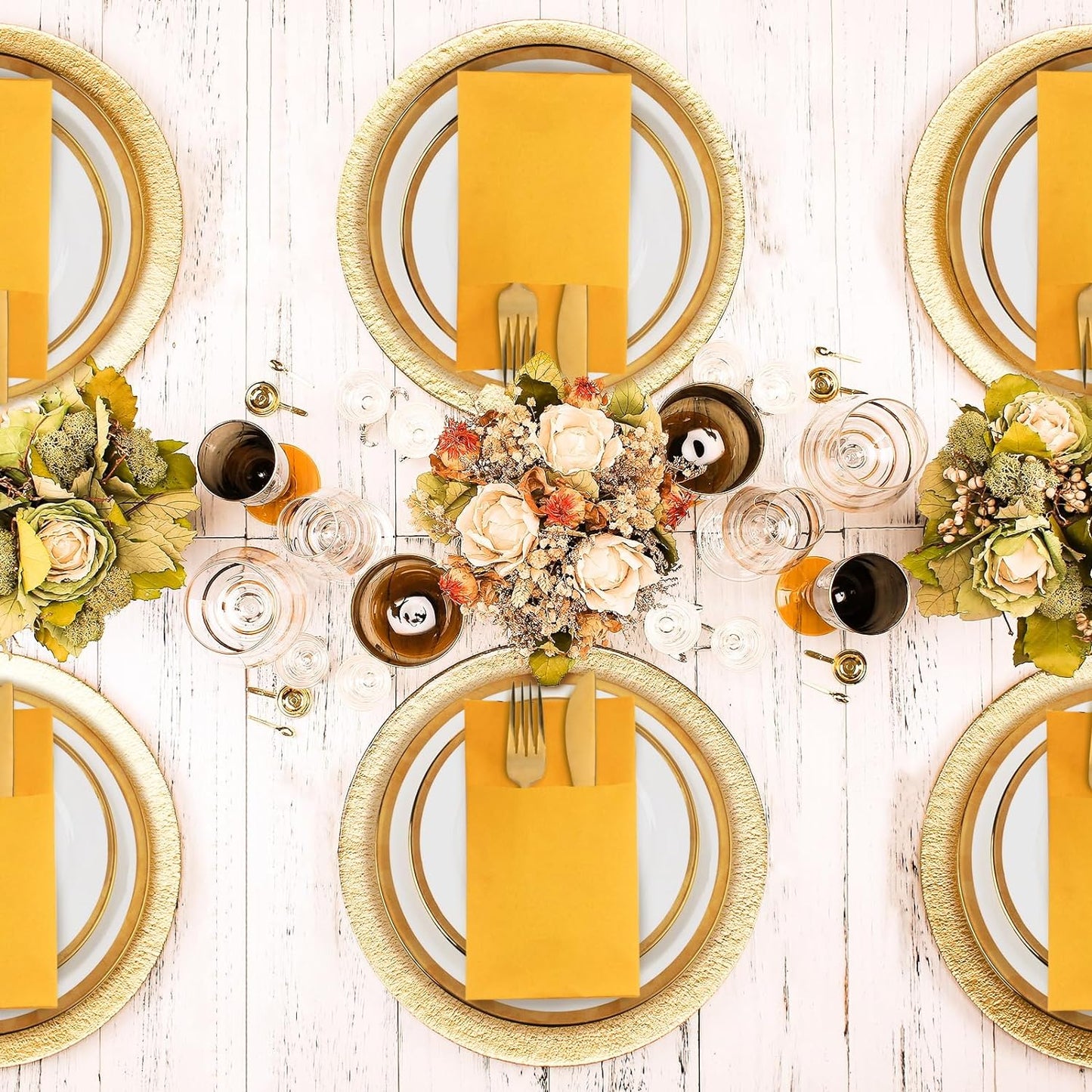 Bulk 100 Pcs 16.5" x 16.5" Premium Dinner Napkins with Flatware Pocket Soft Absorbent Cloth for Kitchen Parties Weddings Events Wholesale