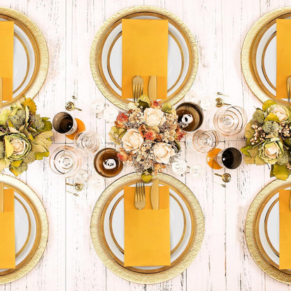 Bulk 100 Pcs 16.5" x 16.5" Premium Dinner Napkins with Flatware Pocket Soft Absorbent Cloth for Kitchen Parties Weddings Events Wholesale