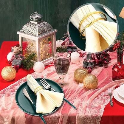 Bulk 12 Pcs Metal Spiral Napkin Rings for Weddings Receptions Dinner Party Decor Wholesale