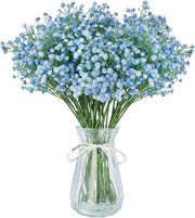 Artificial Baby's Breath Flowers, 10 Stems, White, Silk, Realistic Look for Wedding Bouquets and Centerpieces