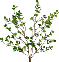 Bulk 2 Pcs Artificial Ficus Branches Eucalyptus Leaf Spray Faux Greenery Stems for Home Office Wedding Vase Decor Wholesale