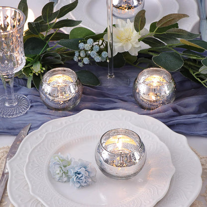 Bulk 12 Pcs Shine Bright Electroplated Glass Candle Holders for Weddings Parties Holidays Gifts and Bridal Showers Wholesale
