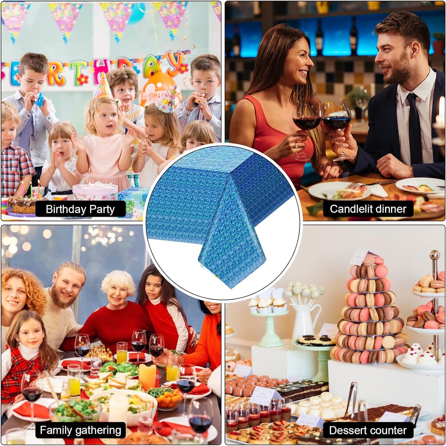 Bulk Vibrant Rainbow Disposable Tablecloth 54x108 Inches Ideal for Birthday Parties Buffets Disco and Mermaid Themed Decor Wholesale