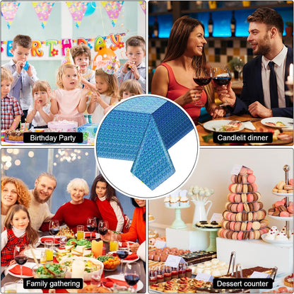 Bulk Vibrant Rainbow Disposable Tablecloth 54x108 Inches Ideal for Birthday Parties Buffets Disco and Mermaid Themed Decor Wholesale