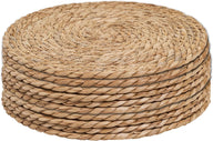Bulk 10 Pack 12 Inch Round Farmhouse Woven Placemats Rustic Rattan Water Hyacinth Braided Mats for Dining Home Decor Weddings Wholesale