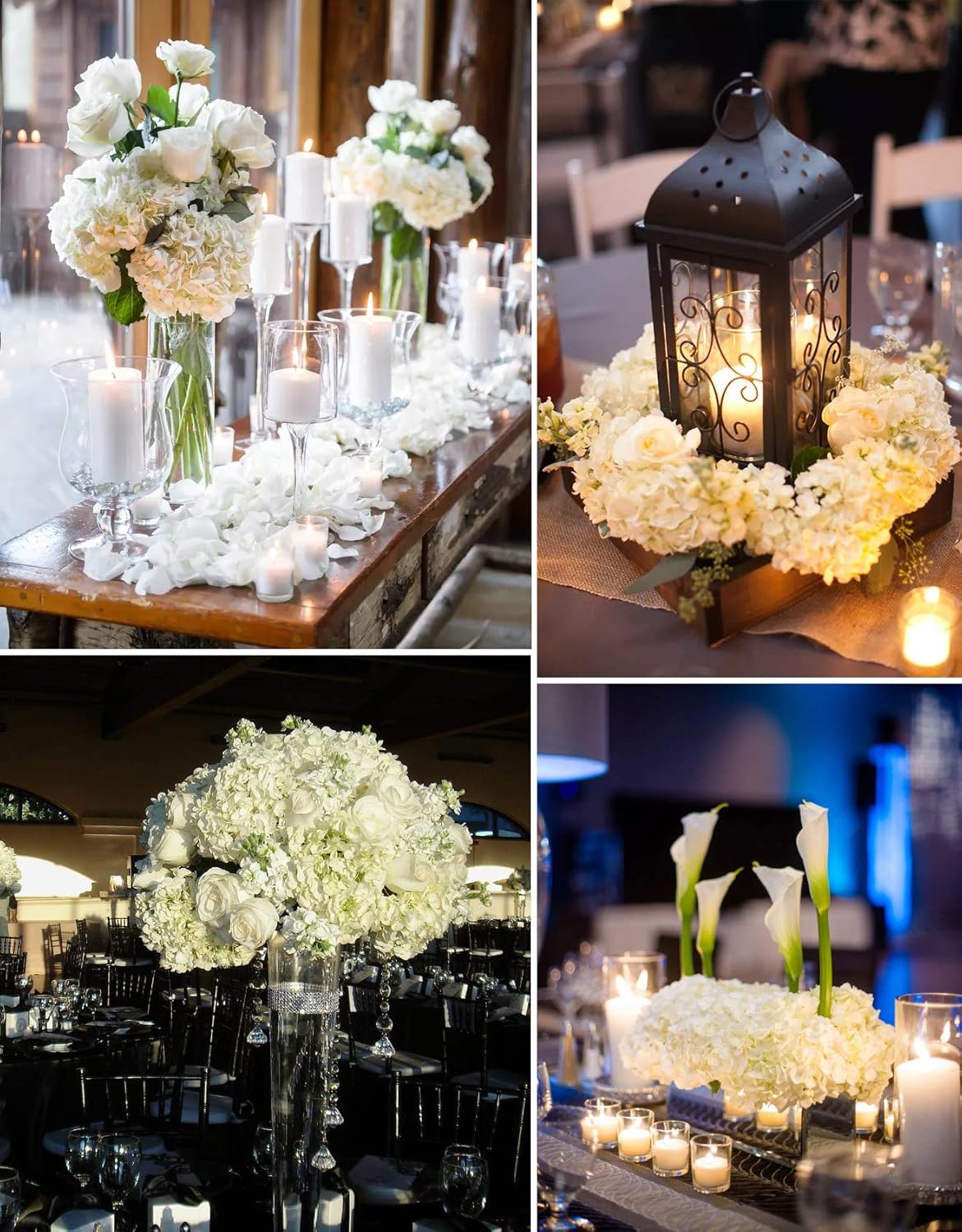 Bulk 72 Pack Artificial Hydrangea Flowers Real Touch Silk Wedding Arch Flowers Indoor Outdoor Faux Botanicals for Boho Centerpieces & Bridal Shower Backdrops Wholesale