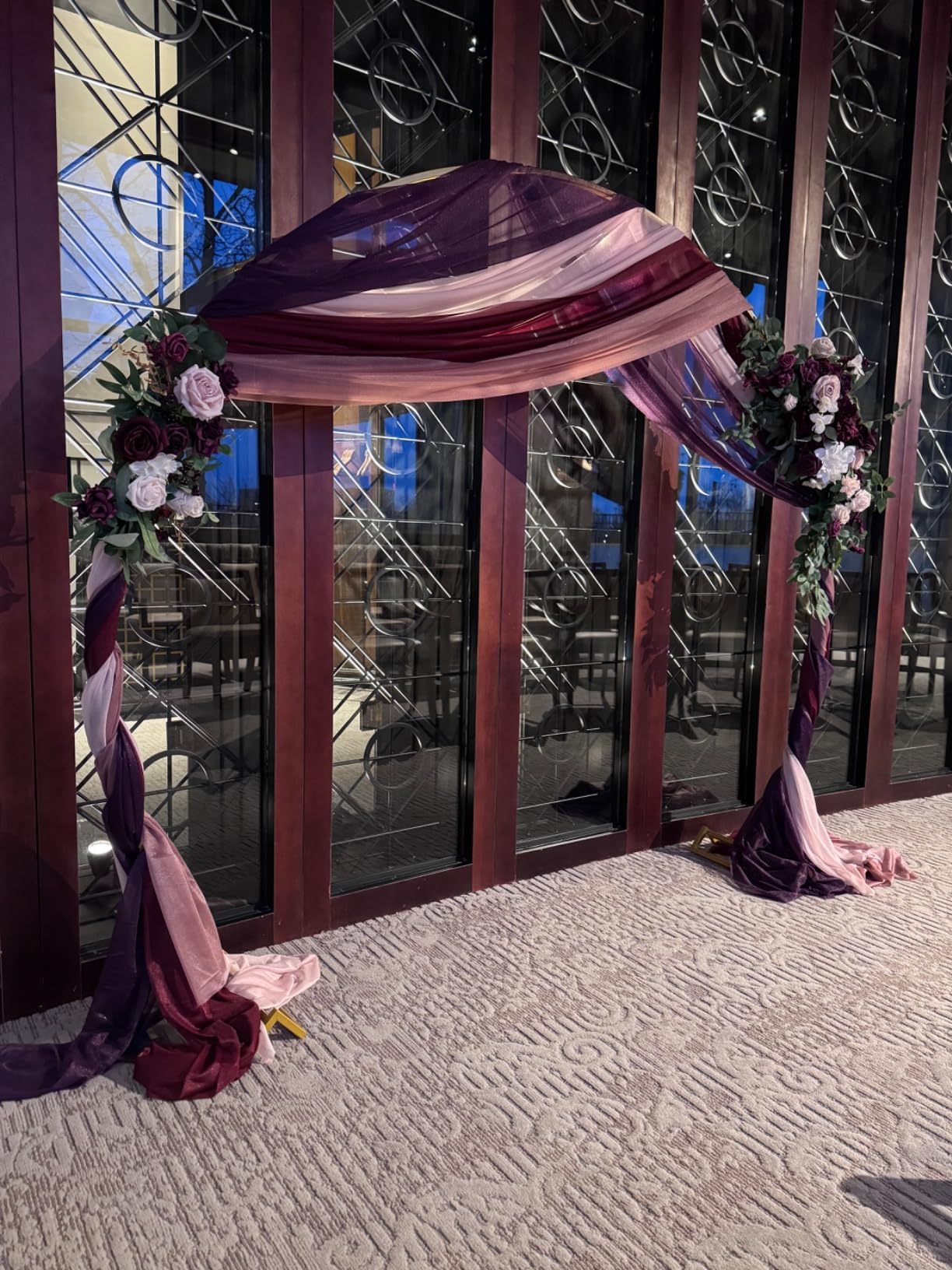 Bulk Black And Red Artificial Flowers 2025 Wedding Arch Drapes Roses Backdrop Gothic Ceremony Reception Outdoor Decor Wholesale