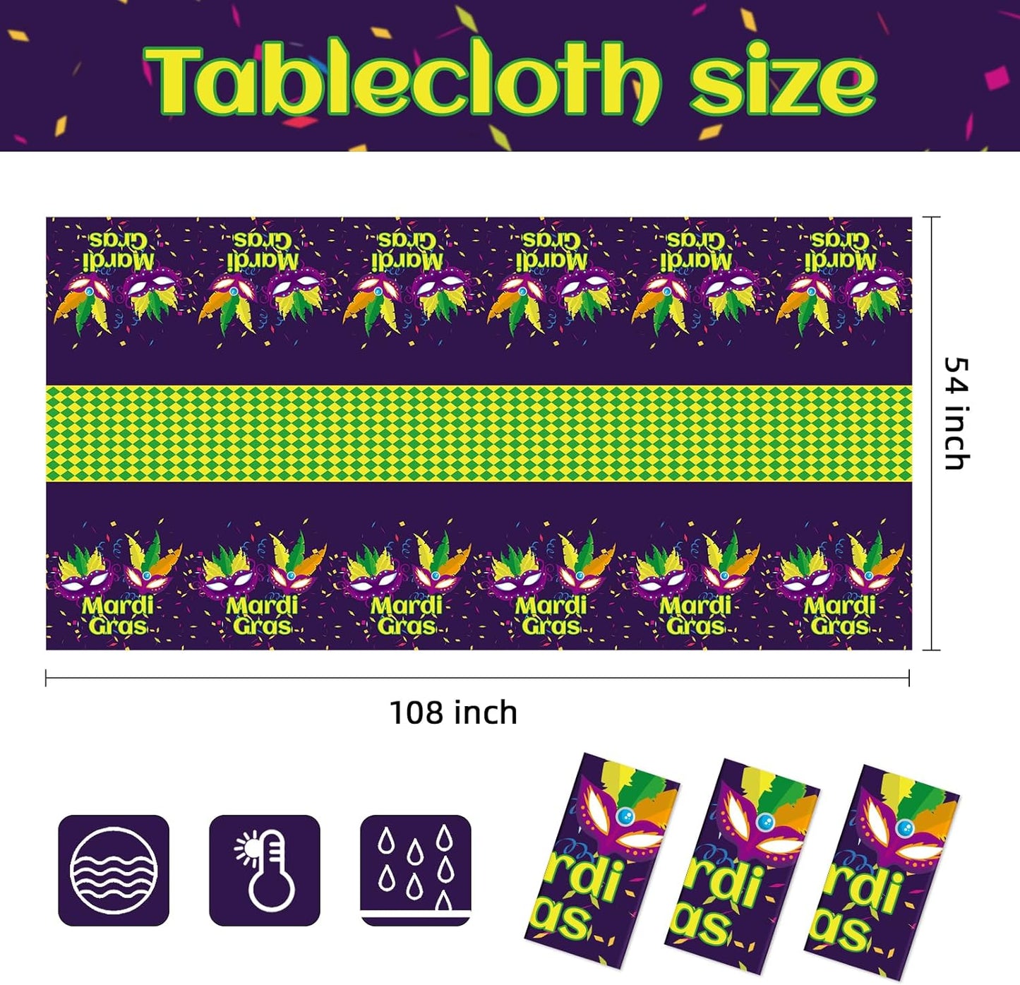 Bulk Vibrant Rainbow Disposable Tablecloth 54x108 Inches Ideal for Birthday Parties Buffets Disco and Mermaid Themed Decor Wholesale