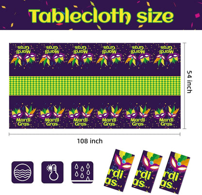Bulk Vibrant Rainbow Disposable Tablecloth 54x108 Inches Ideal for Birthday Parties Buffets Disco and Mermaid Themed Decor Wholesale