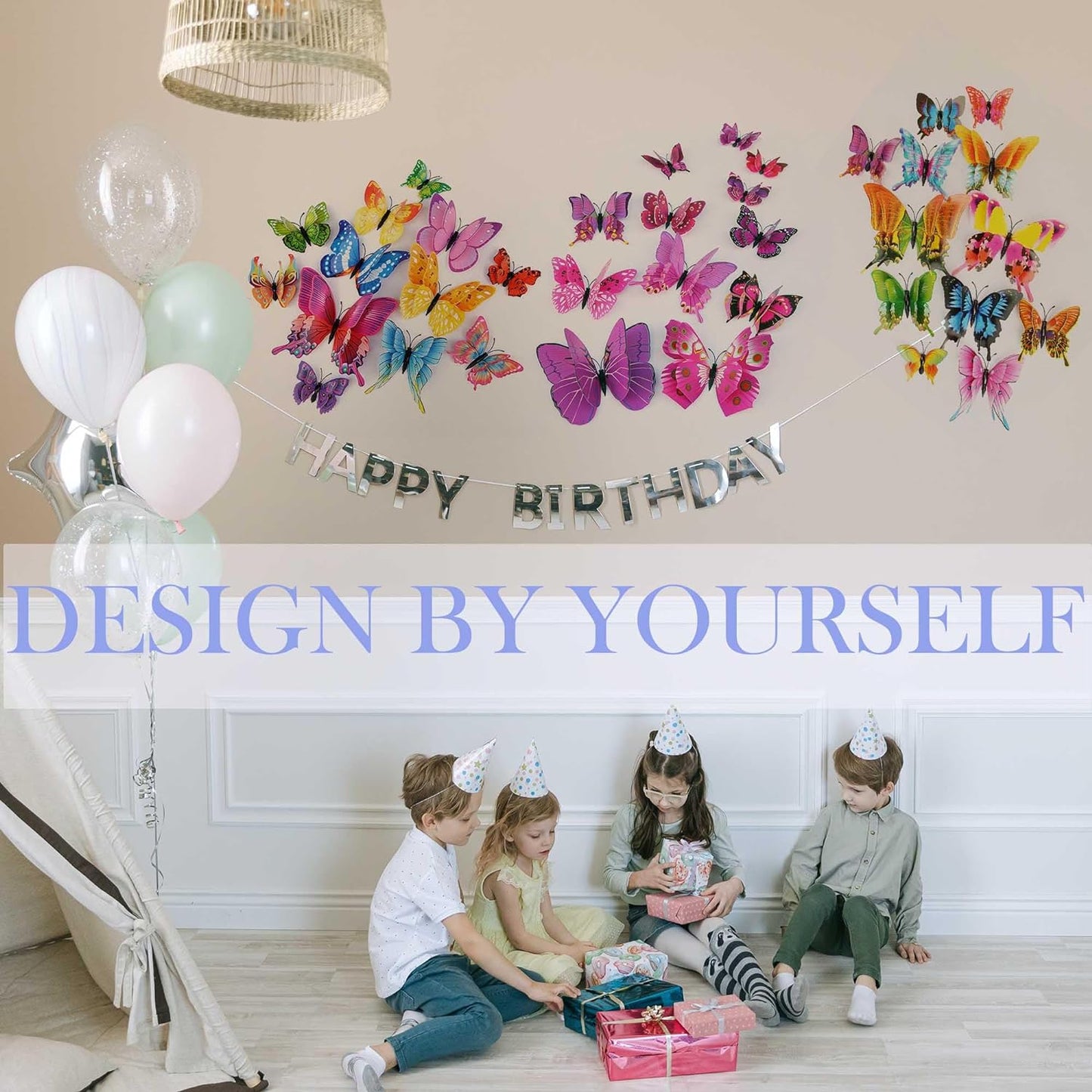 Bulk 24/48 Pcs 3D Butterfly Wall Decor Featuring Magnets, Perfect for Party Decorations Wholesale